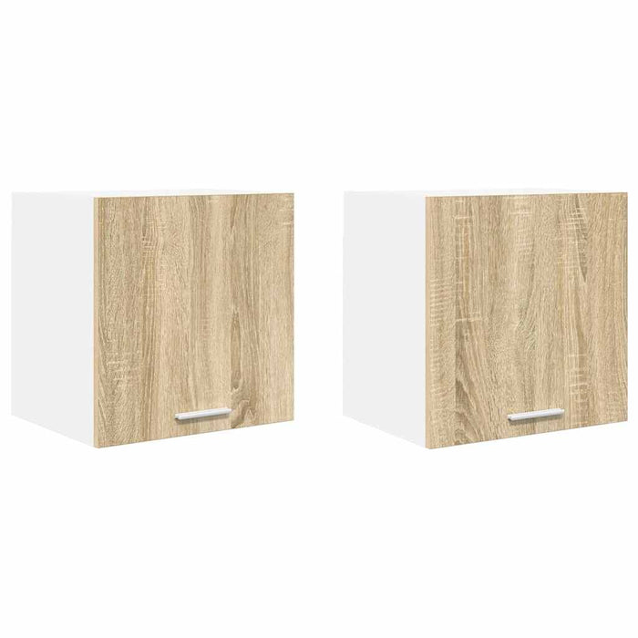 Dulap suspendat Riga 2 pcs Stejar Sonoma și Alb 40 x 31 x 40 cm - WALTI WALTI