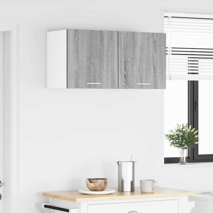 Dulap suspendat Riga 2 pcs Gri Sonoma și Alb 40 x 31 x 40 cm - WALTI WALTI