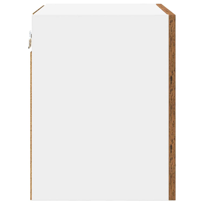 Dulap suspendat cu ușă Riga Lemn vechi și Alb 40 x 31 x 40 cm - WALTI WALTI