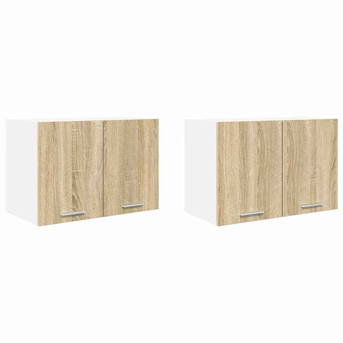 Dulap suspendat Riga 2 pcs Stejar Sonoma și Alb 60 x 31 x 40 cm - WALTI WALTI