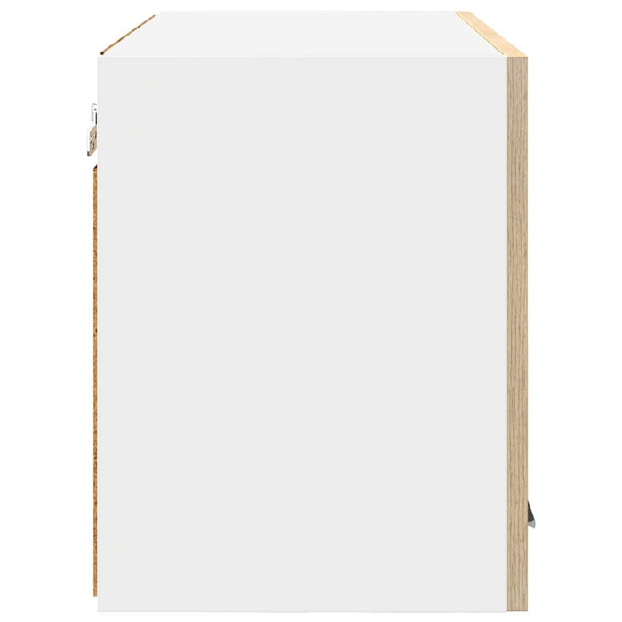 Dulap suspendat Riga 2 pcs Stejar Sonoma și Alb 60 x 31 x 40 cm - WALTI WALTI