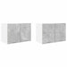 Dulap suspendat Riga 2 pcs Gri beton și Alb 60 x 31 x 40 cm - WALTI WALTI