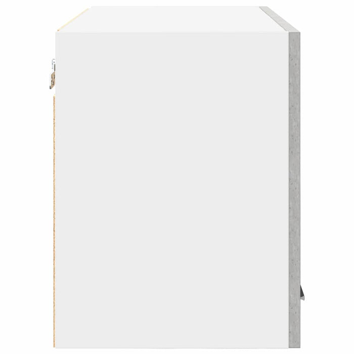Dulap suspendat Riga 2 pcs Gri beton și Alb 60 x 31 x 40 cm - WALTI WALTI