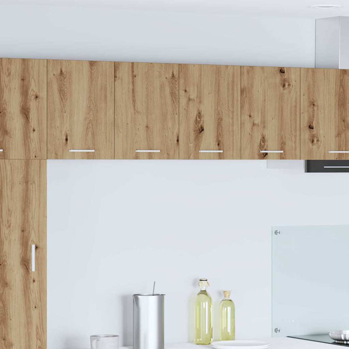 Dulap suspendat cu depozitare Riga 2 pcs Stejar Artisan și Alb - WALTI WALTI