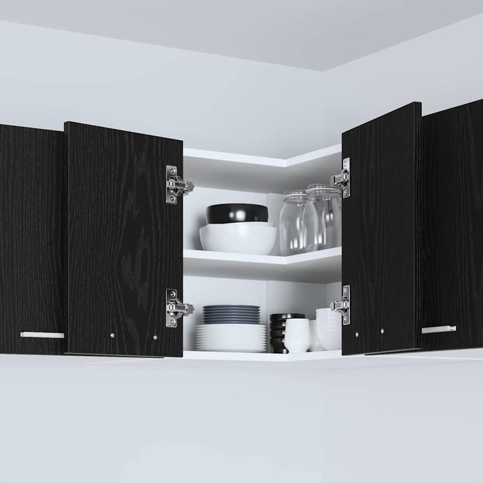 Dulap suspendat Riga Stejar negru și Alb 57 x 57 x 40 cm - WALTI WALTI