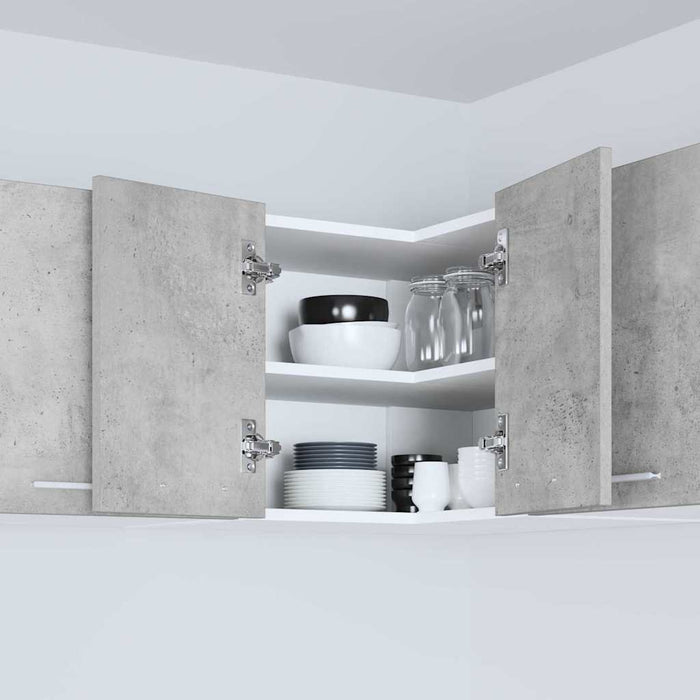 Dulap suspendat Riga Gri beton și Alb 57 x 57 x 40 cm - WALTI WALTI