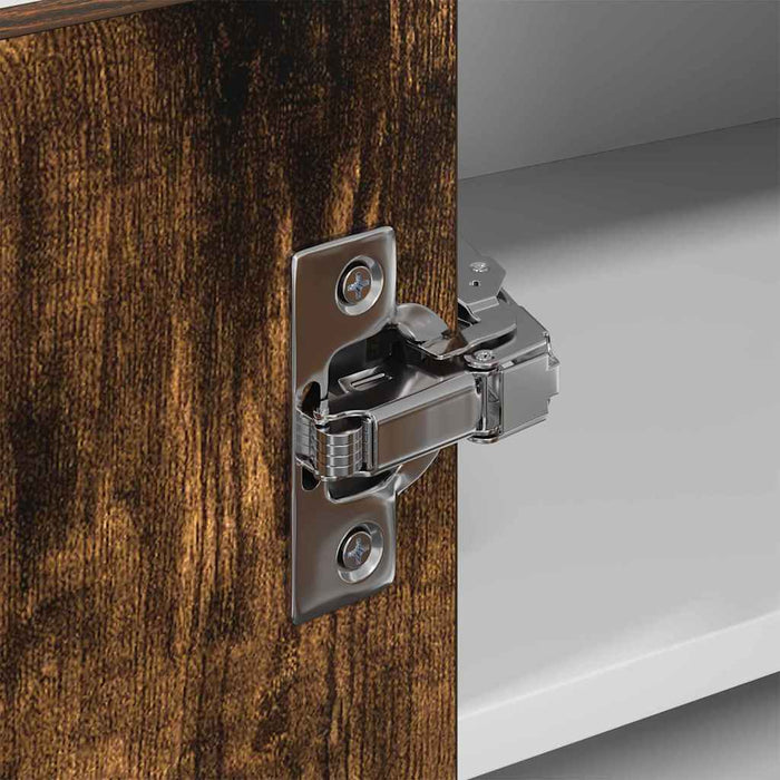 Dulap suspendat Riga Stejar afumat și alb 57 x 57 x 40 cm - WALTI WALTI