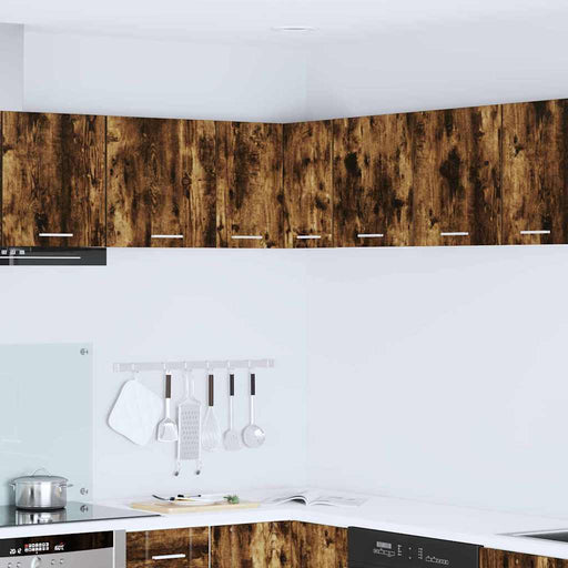 Dulap suspendat Riga Stejar afumat și alb 57 x 57 x 40 cm - WALTI WALTI