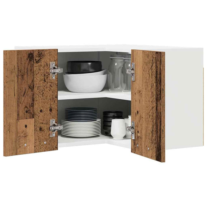 Dulap suspendat Riga Lemn vechi și Alb 57 x 57 x 40 cm - WALTI WALTI