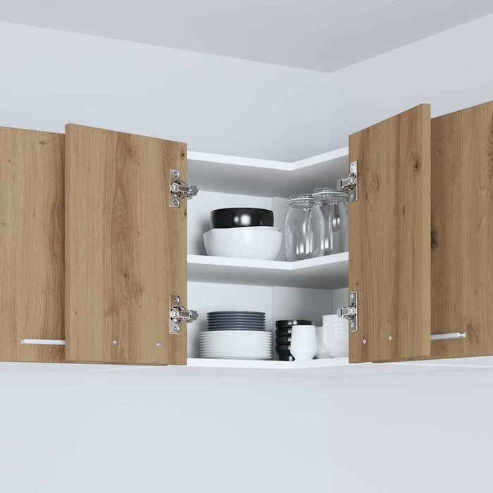 Dulap suspendat Riga Stejar Artisan și Alb 57 x 57 x 40 cm - WALTI WALTI