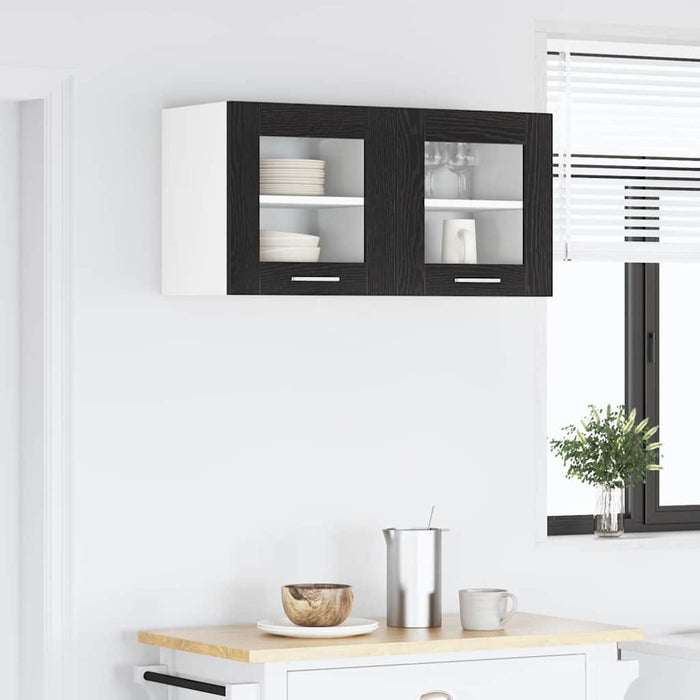 Dulap suspendat Riga Stejar Negru 40 x 31 x 40 cm Lemn compozit - WALTI WALTI