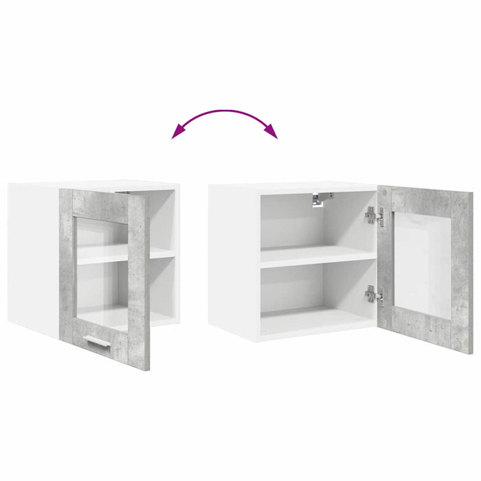 Dulap suspendat cu ușă Riga Gri din beton 40 x 31 x 40 cm - WALTI WALTI