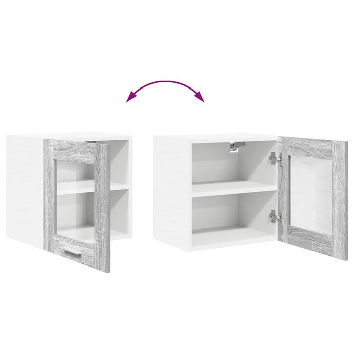 Dulap suspendat Riga Gri Sonoma 40 x 31 x 40 cm Lemn compozit - WALTI WALTI