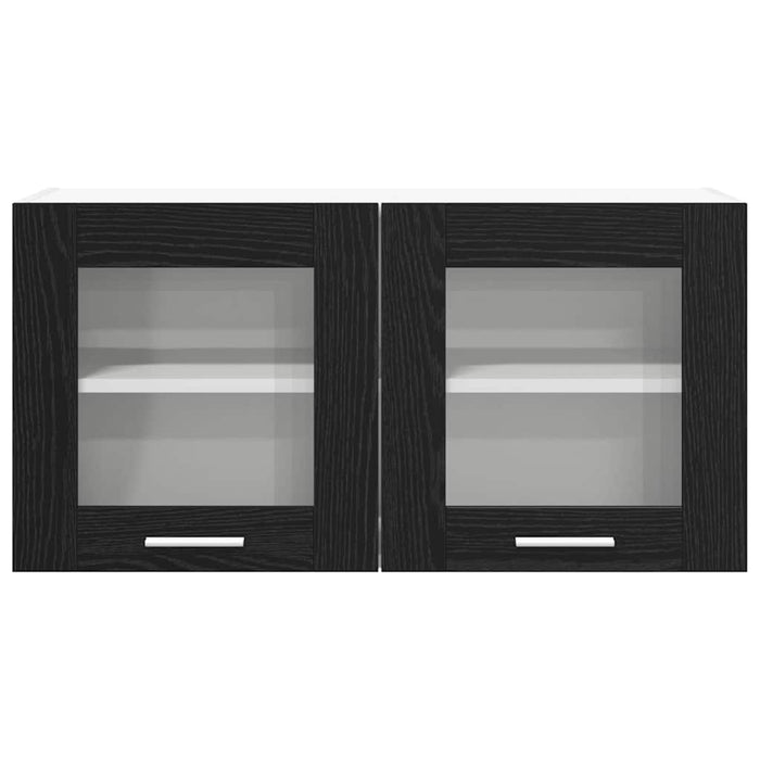 Dulap suspendat cu ușă Riga Stejar negru și Alb 80 x 31 x 40 cm - WALTI WALTI