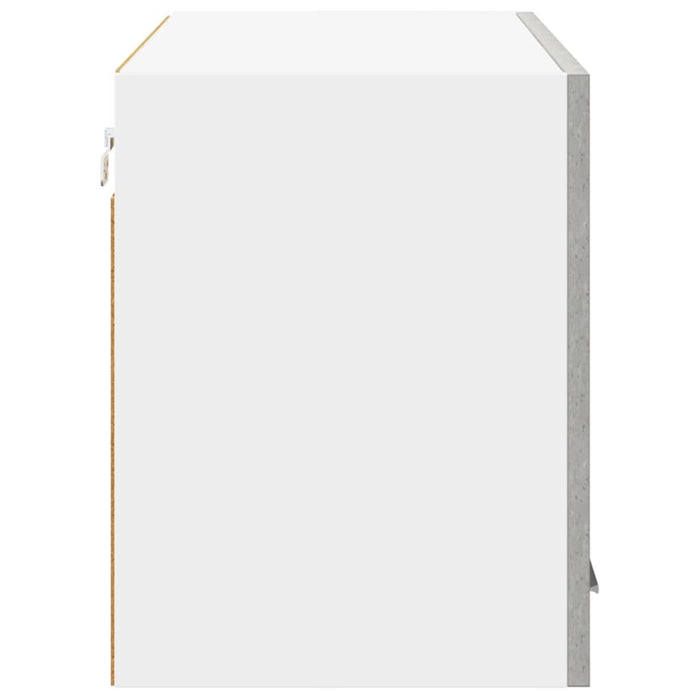 Dulap suspendat cu ușă Riga Gri beton și Alb 80 x 31 x 40 cm - WALTI WALTI
