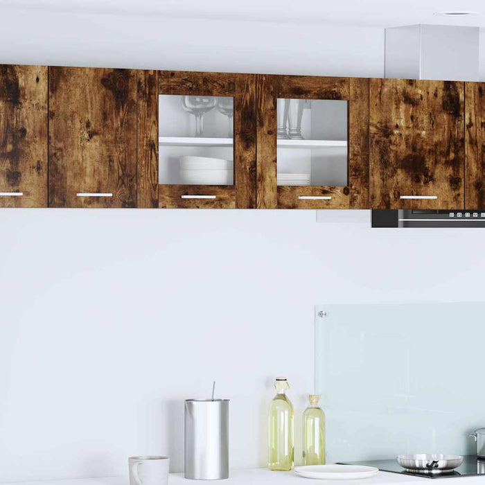 Dulap suspendat Riga Stejar afumat și alb 80 x 31 x 40 cm - WALTI WALTI