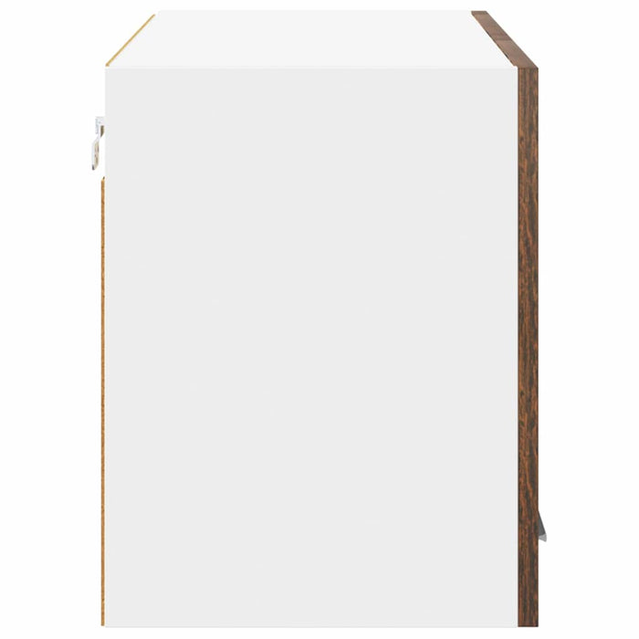 Dulap suspendat Riga Stejar afumat și alb 80 x 31 x 40 cm - WALTI WALTI