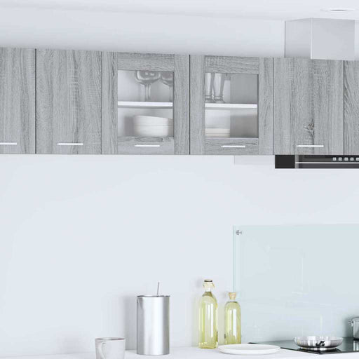 Dulap suspendat cu ușă Riga Gri Sonoma și Alb 80 x 31 x 40 cm - WALTI WALTI