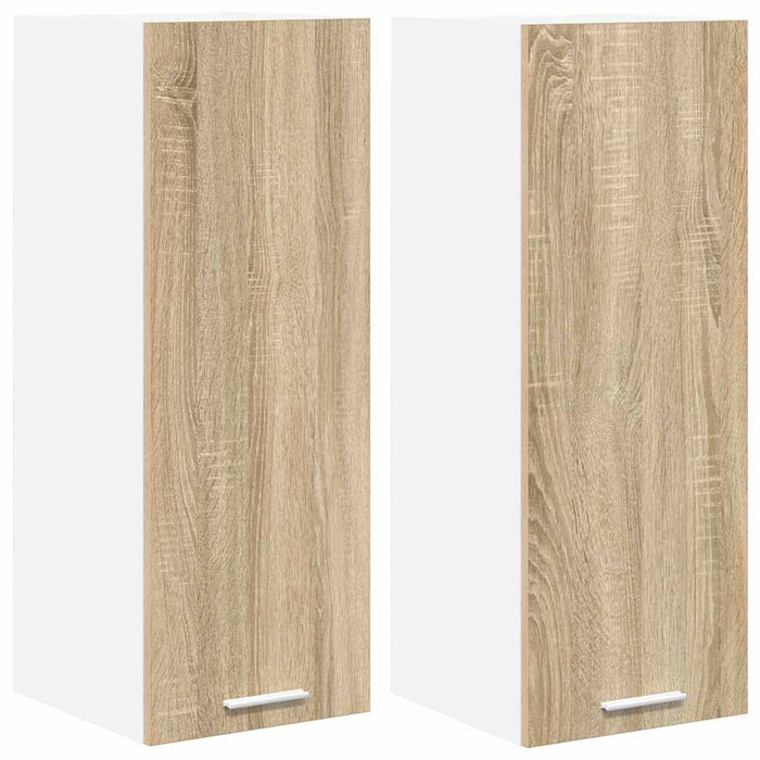 Dulap suspendat Riga 2 pcs Stejar Sonoma și Alb 30 x 31 x 80 cm - WALTI WALTI