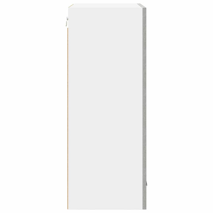 Dulap suspendat cu ușă Riga Gri beton și Alb 50 x 31 x 80 cm - WALTI WALTI