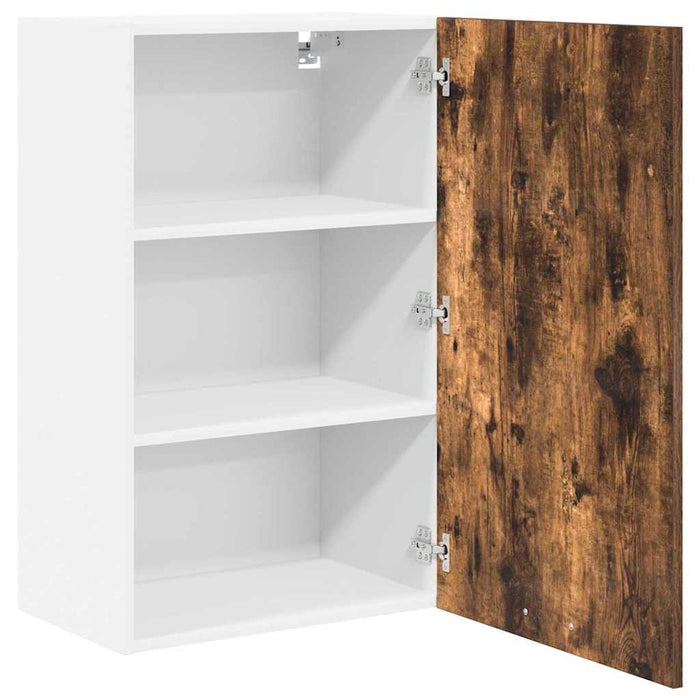 Dulap suspendat Riga Stejar afumat și alb 50 x 31 x 80 cm - WALTI WALTI