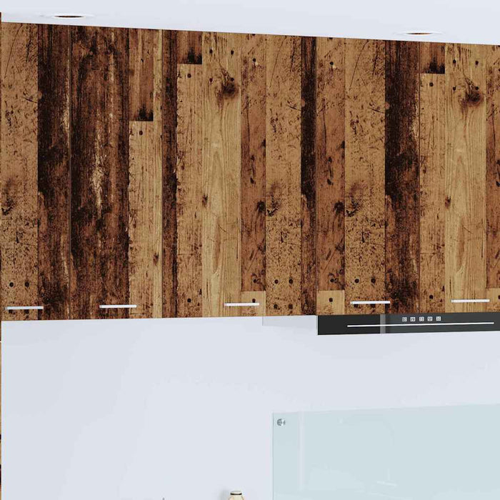 Dulap suspendat cu ușă Riga Lemn vechi și Alb 50 x 31 x 80 cm - WALTI WALTI