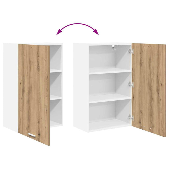 Dulap suspendat Riga Stejar Artisan și Alb 50 x 31 x 80 cm - WALTI WALTI