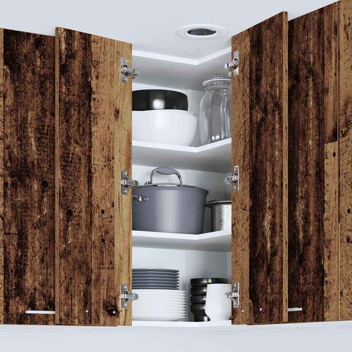 Dulap suspendat Riga Lemn vechi și Alb 57 x 57 x 80 cm - WALTI WALTI