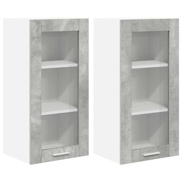 Dulap suspendat cu ușă Riga 2 pcs Gri din beton 40 x 31 x 80 cm - WALTI WALTI
