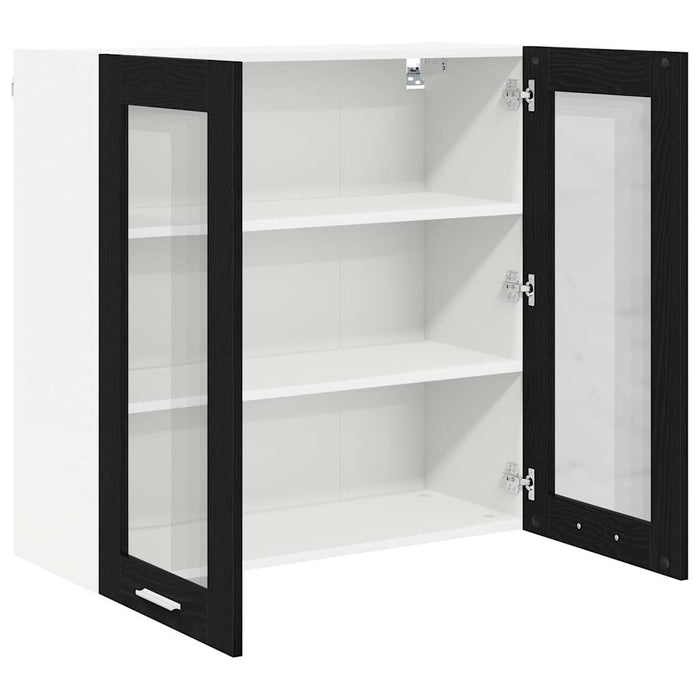 Dulap suspendat Riga Stejar Negru 80 x 31 x 80 cm Lemn compozit - WALTI WALTI