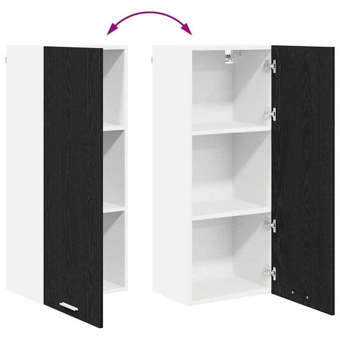 Dulap suspendat cu ușă Riga Stejar Negru 40 x 31 x 100 cm - WALTI WALTI