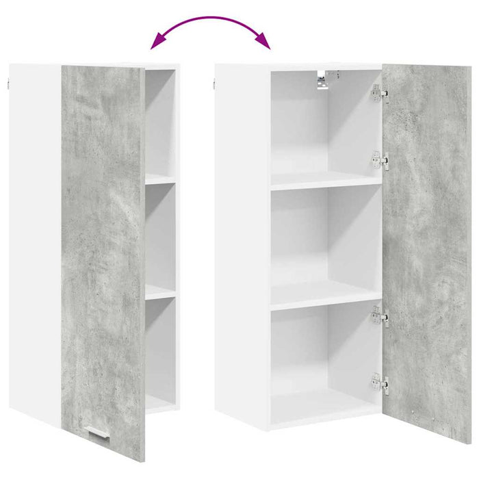 Dulap suspendat cu ușă Riga Gri din beton 40 x 31 x 100 cm - WALTI WALTI