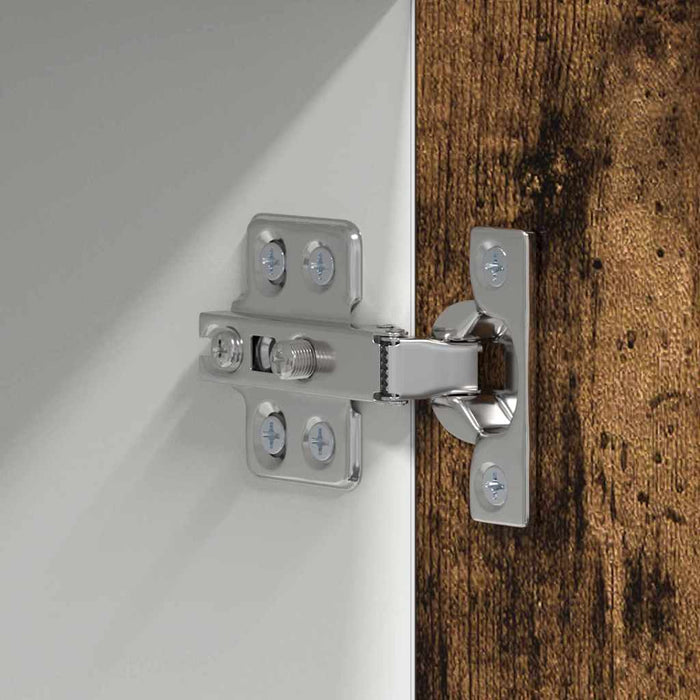 Dulap suspendat Riga Stejar afumat și alb 50 x 31 x 100 cm - WALTI WALTI