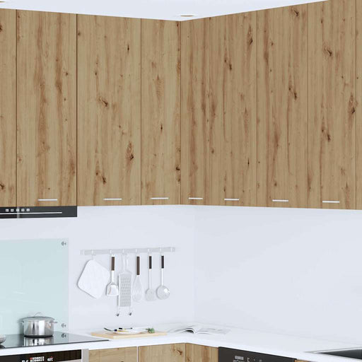 Dulap suspendat Riga Stejar Artisan și Alb 57 x 57 x 100 cm - WALTI WALTI