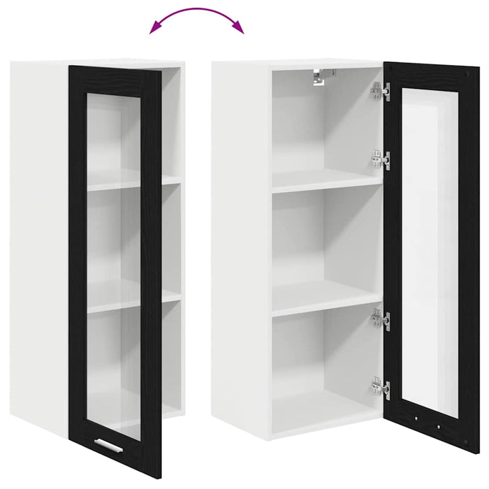 Dulap suspendat cu ușă Riga Stejar Negru 40 x 31 x 100 cm - WALTI WALTI