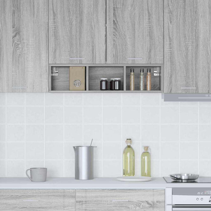 Dulap suspendat Riga Gri Sonoma 20 x 29,5 x 80 cm Lemn compozit - WALTI WALTI