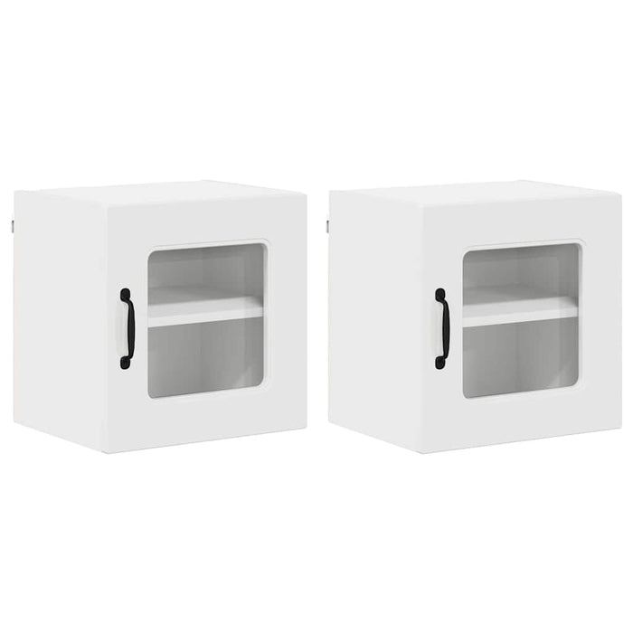 Dulap suspendat de bucătărie 2 pcs Alb lucios 40 x 31 x 40 cm - WALTI WALTI