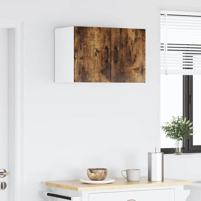 Dulap suspendat de bucătărie cu raft 2 pcs Stejar fumuriu - WALTI WALTI