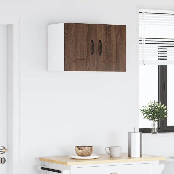 Dulap suspendat de bucătărie cu raft cu ușă 2 pcs Stejar închis - WALTI WALTI