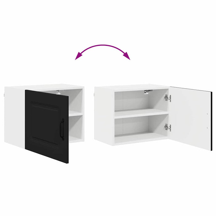 Dulap suspendat de bucătărie cu raft Negru 50 x 31 x 40 cm - WALTI WALTI