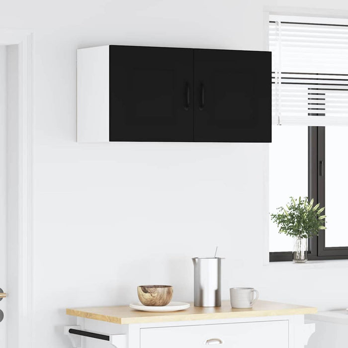 Dulap suspendat de bucătărie cu raft Negru 80 x 31 x 40 cm - WALTI WALTI