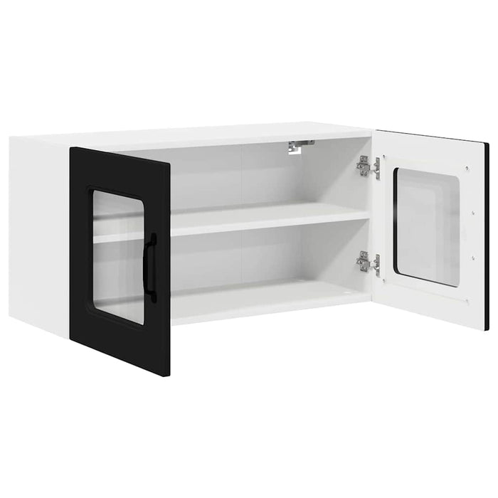 Dulap suspendat de bucătărie cu raft Negru 80 x 31 x 40 cm - WALTI WALTI