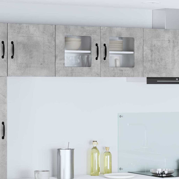 Dulap suspendat de bucătărie Gri din beton 80 x 31 x 40 cm - WALTI WALTI