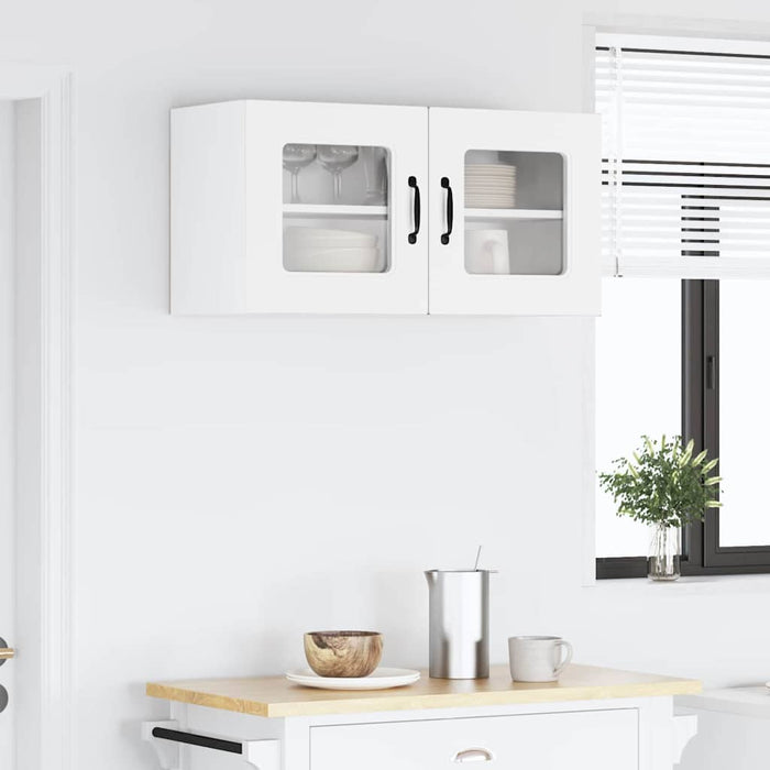 Dulap suspendat de bucătărie cu raft Alb lucios 80 x 31 x 40 cm - WALTI WALTI