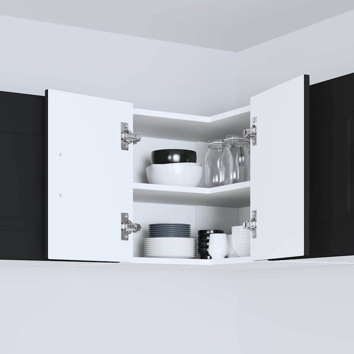 Dulap suspendat de bucătărie cu raft Negru 57 x 57 x 40 cm - WALTI WALTI