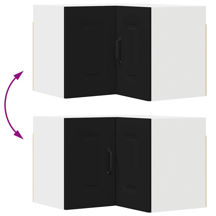 Dulap suspendat de bucătărie cu raft Negru 57 x 57 x 40 cm - WALTI WALTI