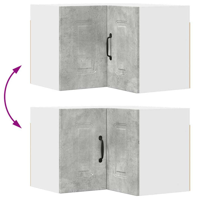 Dulap suspendat de bucătărie Gri din beton 57 x 57 x 40 cm - WALTI WALTI