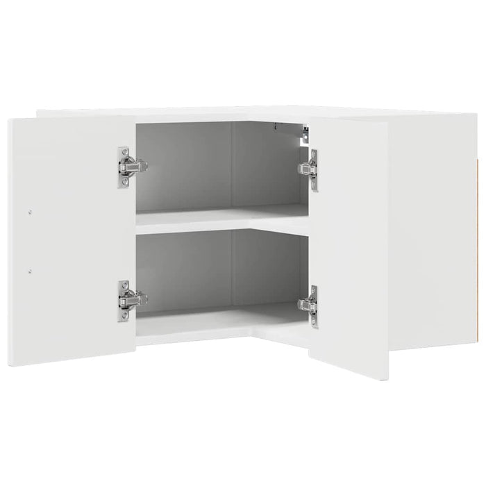 Dulap suspendat de bucătărie cu raft Alb lucios 57 x 57 x 40 cm - WALTI WALTI