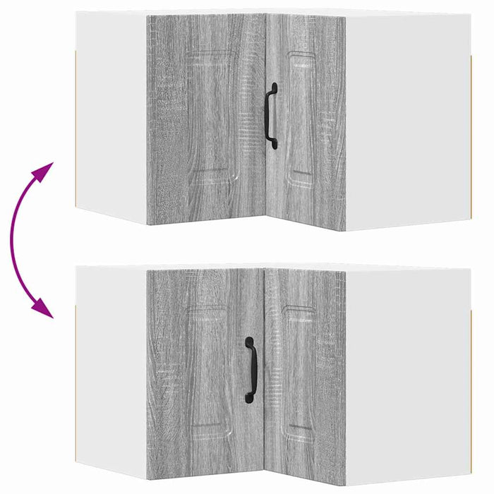 Dulap suspendat de bucătărie cu raft Gri Sonoma 57 x 57 x 40 cm - WALTI WALTI
