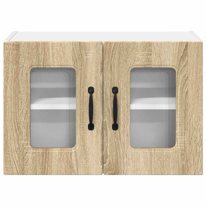 Dulap suspendat de bucătărie cu raft cu ușă 2 pcs Stejar Sonoma - WALTI WALTI